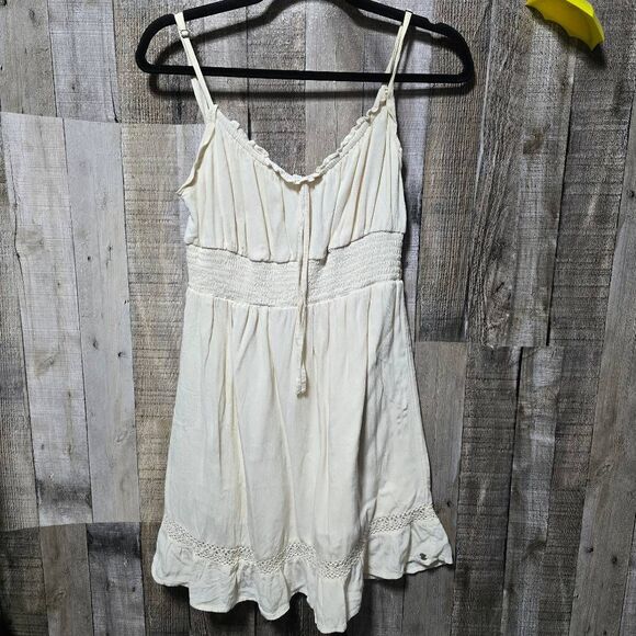 Roxy There She Goes Cream Mini Shift Dress - Picture 2 of 5